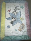 Vintage 1999 Baby Looney Tunes Character Plush Fleece Baby Blanket Warner Bros