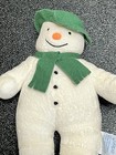 Eden  Snowman Plush 8  Green Hat Scarf Stuffed Toy Vintage Read