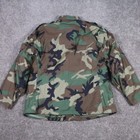 Vtg 90s Us Military Cold Weather Coat Field Jacket M Xs Woodland Camo No Liner