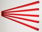 5 Pc 1 4    X 1 4  X 12    Long Square Clear Red Acrylic Translucent Plastic Rod  25