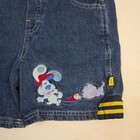 Blues Clues Denim Bib Overalls 4t Kids Jean Shorts Embroidered 2002 Y2k Vintage 