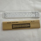 Vtg C-thru 5    Classroom Plastic Pocket Slide Rule No 27 Original Sleeve   Insert