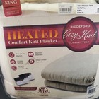 Biddeford Comfort Knit Electric Heated Blanket King Size Natural Dual Controls
