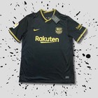 Fc Barcelona 2020 2021 Football Shirt Away Black Soccer Jersey - Messi  10
