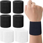 1 Pc 3 Inch Wrist Sweatbands Tennis Wrist Bands Absorbent Sweat Band For Men Usa