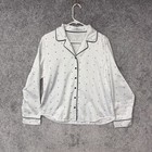 Nautica Pajama Set Womens L 34x27 5 White Anchor Print Nautical Marine Sleepwear