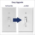 Leviton Toggle Slide Dimmer Switch For Led  Halogen And Incandescent Bulbs