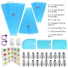 Reusable Piping Bags And Tips Set - Silicone 12in 14in 16in With Tip  Blue 