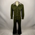 Sears Leisure Suit Mens 44 Jacket Coat 38 32 Pants Bell Bottom Vtg 60s 70s Mod