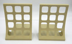 Vintage Mid Century Modern Oxford Putty  24706 Plastic  Bookends