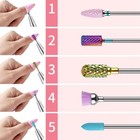 11pcs Electric Manicure Machine Nail Art Grinding Drill Bits Diamond Bullet Bit