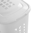 Sterilite Rectangular Lifttop Clothes Laundry Hamper Basket Bin W  Lid  White