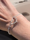 925 Silver Taxco Mexico  Heart Bracelet Beaded Chain Sterling Silver
