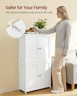 Alacenas Para Cocina Despensa Blanca Madera Mueble De Organizador Con 4 Puertas 