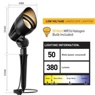 Malibu Landscape Lighting Outdoor 50w Spotlight Waterproof Halogen Floodlight   