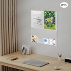 2x Clear Acrylic Brochure Holder 6 Slots Wall-mount Poster Rack Literature Stand