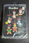 Bucilla Felt Applique Jeweled Christmas Ornament Kit Make 6 Mr   Mrs Santa Claus