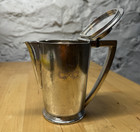 Vintage Reed And Barton Art Deco Soldered Hotel Silver 16 Oz Pitcher Hinged Lid