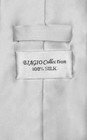 Biagio 100  Silk Solid Silver Grey Color Necktie Handkerchief Mens Neck Tie Set
