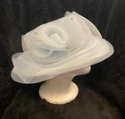 Gorgeous Vintage Mr  Hi   s Classic Lady   s Powder Blue   White Fancy Hat W  Lg Bow
