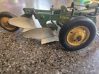 John Deere 2 Bottom Plow Eska Ertl Rubber Tail Wheel Early 1 16 Vintage Original