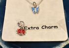 Sterling Silver 925 Red Enamel Lady Bug Anklet Bracelet Vintage  9 - 10  Long