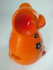 Orange Elephant Flowers Ceramic Piggy Bank W plug Vintage