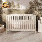 Dream On Me Synergy Wave 5-in-1 Convertible Full Size Baby Crib  Cream