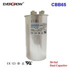New 50 5 Uf mfd 370-440 Vac Volts Round Dual Run Capacitor 50 60 Hz