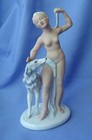 Borzoi Nude Germany 1920 s Art Deco Figurine Dog Marked 8 
