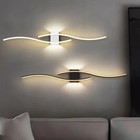 Rechargeable Wireless Wall Light Modern Wave Bar Battery Wall Sconce Dimmable