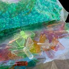 Diy Vtg 70s Lawnware 5  Hanging Swag Plastic Beaded Lamp Patio Butterflies Bows