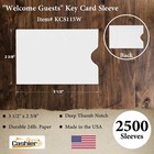 2500 Key Card  Credit Card  Gift Card Sleeves  2 3 8  X 3 1 2  White  24lb 
