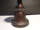 Vintage Elaborate Silk Victorian Style Pin Cushion With Bronze Pedestal finial
