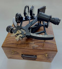 9  Solid Aluminium Nautical Working Navigational Tamaya Sextant With Wooden Box