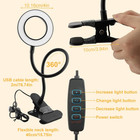 5x Magnifying Glass With Light  Hands Free Clip On Magnifier Lamp