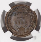 1863 Civil War Token  1st In War  1st In Peace  F-174 272 A  Ngc Ms64 Brown