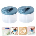 Baby Formula Dispenser 2-pack Portable Milk Powder Container With 4 Compartme   