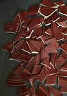 2 Lbs Broken Cinnabar maroon  Homer Laughlin Vintage Fiesta Plates Tiles  Mosaic