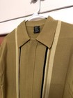60s Vintage Mens Sears Premiere Collection Knit Polo Sweater Button Down Med