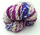 Beautiful Handspun Yarn   54 Yards   2 Ply   Purple   Magenta   Off White
