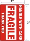 Fragile Stickers 1 Roll 500 2x3 Fragile Label Sticker Handle With Care Mailing