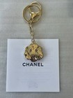 Chanel Gold Charm Camellia With Cc Logo Keychain