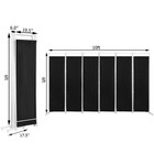 6-panel Room Divider Folding Privacy Screen W steel Frame Decoration Black