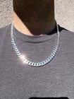 925 Sterling Silver Miami Cuban Chain 7 5mm 22    Men   s Necklace Solid Heavy Link
