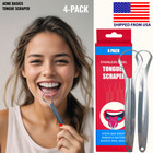 Tongue Scraper Cleaners-oral Hygiene Tool For Adults   Kids  Fresh Breath  4pcs
