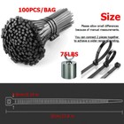 100x14  Cable Zip Ties Heavy Duty Strong Ultra Nylon Wrap Wire Cord Uv Resistant