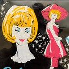1965 Barbie And Francie Lunchbox Black Vinyl No Thermos Vintage Mattel Euc 