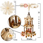 German Style Christmas Carousel Pyramid 21in Windmill Nativity - Decoration 