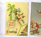 Lot Of 5 Antique Postcards New Year Early 1900s Divided Tuck s Dm35